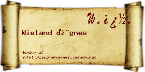 Wieland Ágnes névjegykártya